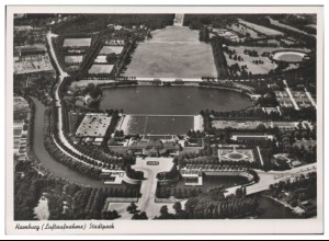 MW13947/ Hamburg Stadtpark Foto AK seltenes Strähle Luftbild 30er Jahre