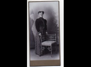 Y14995/ Kabinettfoto junge hübsche Frau Atelier Cramer, Weiden ca.1900