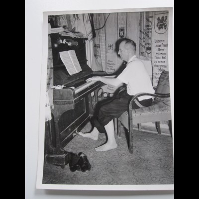 C4009/ 8 x Foto Heinz Arntz Weltrekord in Dauerklavierspielen Piano ca.1950-55