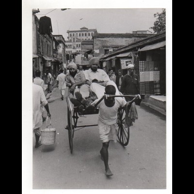F6072/ Rickshaw in Indien Foto 24 x 18 cm ca. 1955-60