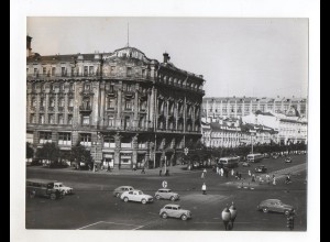 F5831/ Moskau Hotel Inturist Straßenverkehr Foto ca.1960 24 x 18 cm