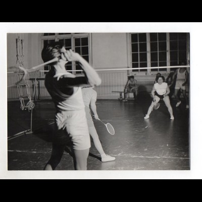 F5780/ Badminton Doppel Foto ca.1955 24 x 18 cm