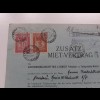 C4589/ Zusatz-Mietvertrag Breslau Schlesien 1928 mit Stempelmarken 