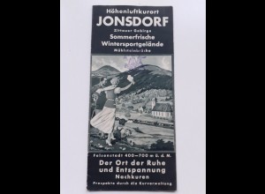 C4602/ Jonsdorf Zittauer Gebirge Prospekt Faltblatt ca.1935
