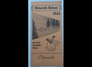 C4950/ Weinrich-Reisen 1965 Österreich Faltblatt