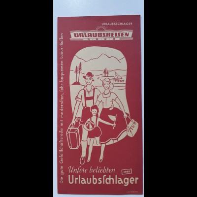 C4970/ Urlaubsreisen GmbH Busreisen Prospekt 12 Seiten 1958