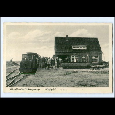 XX15265/ Nordseebad Langeoog Bahnhof Eisenbahn Inselbahn AK 1940