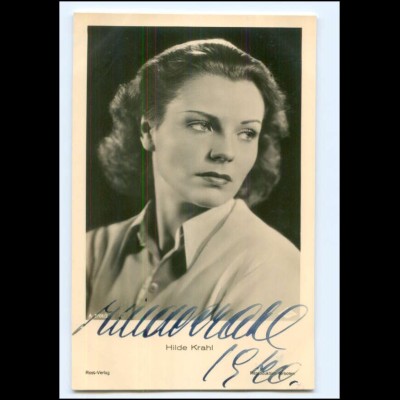 XX15360/ Hilde Krahl Original Autogramm Ross Foto AK 1940