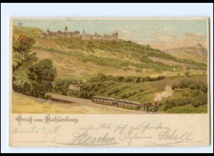 S3018/ Gruß vom Kahlenberg Litho AK Kahlenbergbahn 1899 Wien