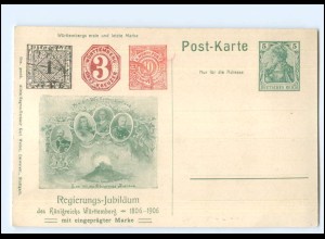 Y20936/ Privatganzsache Regierungs-Jubiläum Württemberg 1806-1906 PP27C73