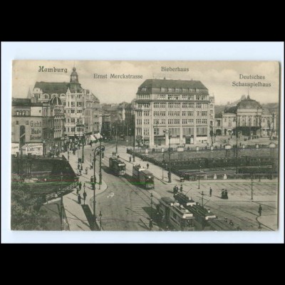 Y20433/ Hamburg St. Georg Ernst Merckstraße Straßenbahn AK ca.1910