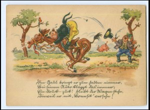 V2150/ Bremsit Reklame AK Automobil-Ausstellung Berlin 1938 Reiten Pferd Humor