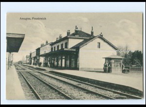 XX15588/ Amagne Bahnhof La Gare Frankreich AK 1918