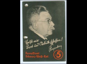 XX15646/ Kampffront Schwarz-Weiß-Rot Liste 5 Hugenberg AK 1933