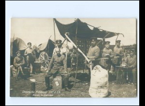 XX15719/ Deutsche Feldpost 1914-15 Biwak in Galizien Foto AK 1. Weltkrieg