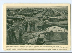 XX16306/ British Army "Valentine" Tanks inspection by King George VI. AK 