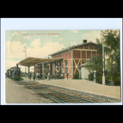 XX16007-996/ Sömmerda Bahnhof Eisenbahn AK 1910