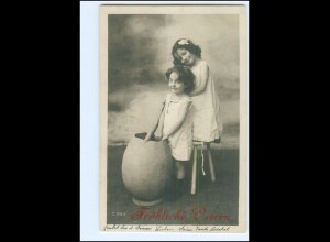 Y22726/ Ostern zwei Mädchen Foto AK 1907 