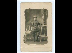 Y23322/ Portugal kleiner Junge in Uniform Foto AK ca.1930 Militär