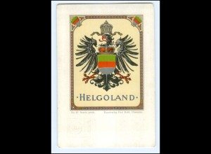S3239/ Privatganzsache Helgoland Wappen Paul Kohl AK Litho 