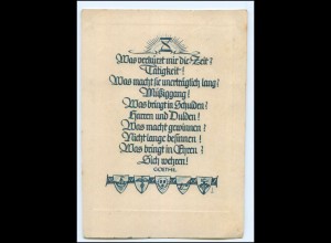 Y25122/ Gedicht von Goethe - E. Krause-Karte 1934 AK 