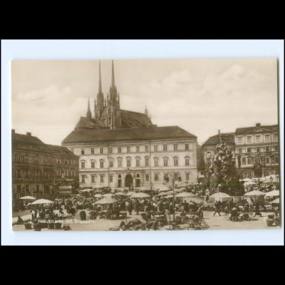 S3431/ Brünn Krautmarkt Tschechien Trinks-Bildkarte AK-Format ca.1925