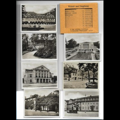 W5P20/ Weimar und Umgebung 12 Fotos in kl. Mappe 9 x 7 cm ca.1935