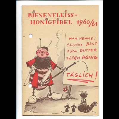 Y21356/ Bienenfleiss Honigfibel 1960/61 Heft 14 Seiten Hamburg-Niendorf 