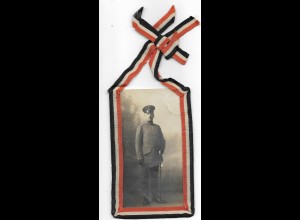 Y21574/ Soldat Militär Foto AK Band aufgeklebt 1913