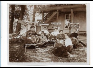 Y21798/ Frauen Damen liegen im Sonnenstuhl altes Foto ca.1930 
