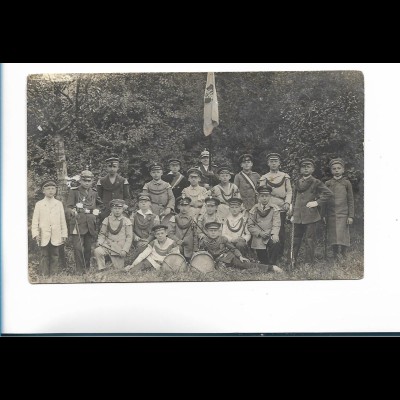Y22063/ Kinder in Uniform Foto AK 1921 Militär