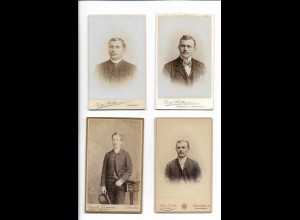 Y21975/ 4 x CDV Foto junge Männer ca.1890-1900