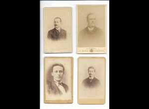 Y22822/ 4 x CDV Foto junge Männer ca.1880-1900