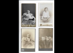 Y22205/ 4 x CDV Foto Babys Kinder ca.1900-10