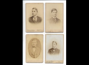 Y22209/ 4 x CDV Foto junge Männer ca.1900