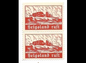 DP498/ 2 x Helgoland ruft - Deutsches Reich Vignette - volle Gummierung