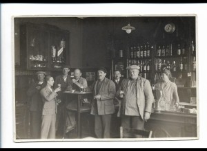 C4663/ Männer trinken Bier Kneipe Gaststätte schönes Foto ca. 1930