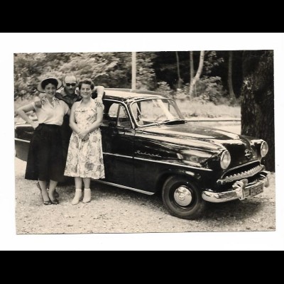 XX16039/ Opel Rekord Privatfoto Foto 50er Jahre 9,5 x 6,5 cm