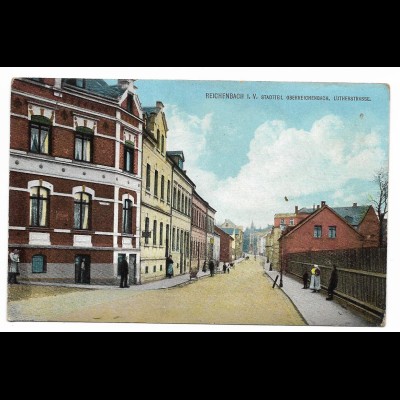 Y22777/ Reichenbach i. V. Oberreichenbach Lutherstraße AK ca.1912