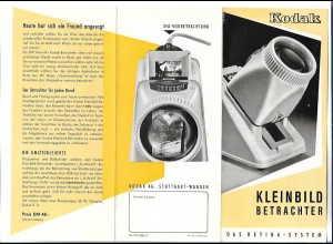 C4785/ Kodak Kleinbild-Betrachter Retina-System Faltblatt ca.1955 Werbung