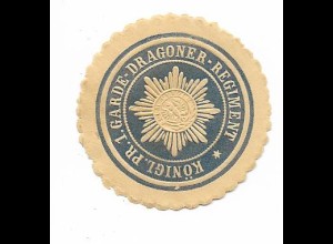 Y23044/ Siegelmarke Königl. Preuss. 1. Garde-Dragoner Regiment 