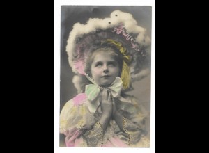 Y23329/ Mädchen mit mit Hut schöne Foto AK 1906