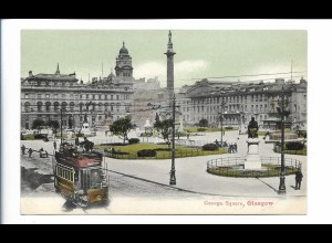 V3511/ Glasgow George Square Tram Straßenbahn Scotland Schottland AK ca.1910