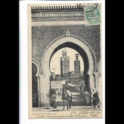 V3681/ Fez Porte Boudjelcud Bab-El-Medjles Marokko AK 1921