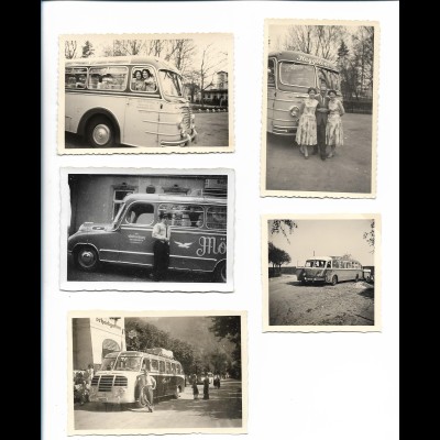 MM0480/ 5 x Foto Omnibus 50/60er Jahre