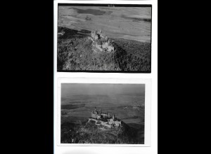 ZZ-6694/ Burg Hohenzollern 2 seltene Fotos Luftbild 18 x 13 cm ca.1935