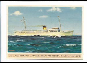 S3521/ T. Dampfer Helgoland HAPAG Seebäderdienst AK 1938 