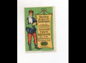 Y833/ Veith`s Stempelfabrik Adelsheim in Baden Reklamemarke ca.1912
