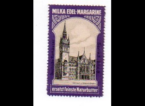 Y1120/ Reklamemarke Braunschweig Milka Edel-Margarine ca. 1912