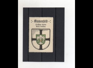 Y2035/ Reklamemarke Blumenfeld Kreis Konstanz Wappen ca.1930-35